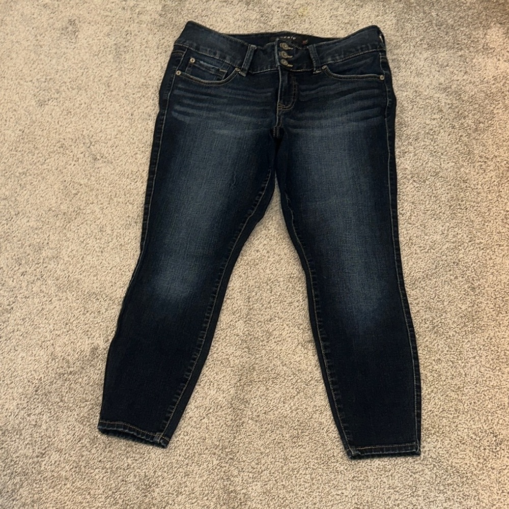 EUC Women's Torrid Brand Dark Blue Denim Jeans Skinny Jeggings Size 12 12R